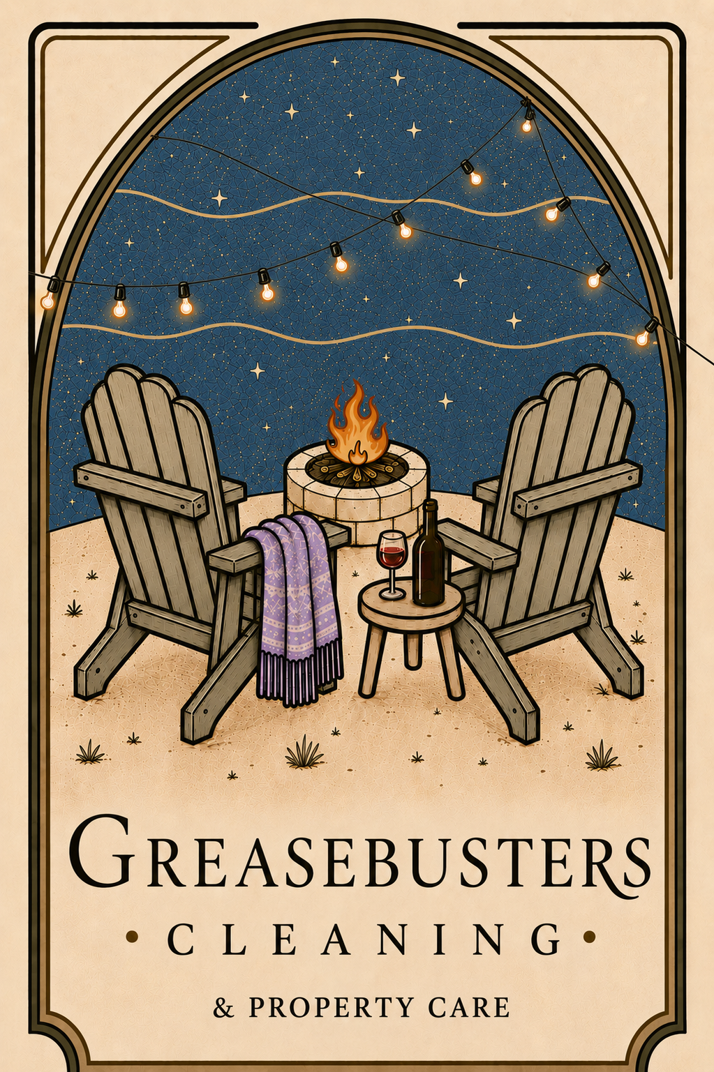 Greasebusters Cleaning and Property Care illustrated card